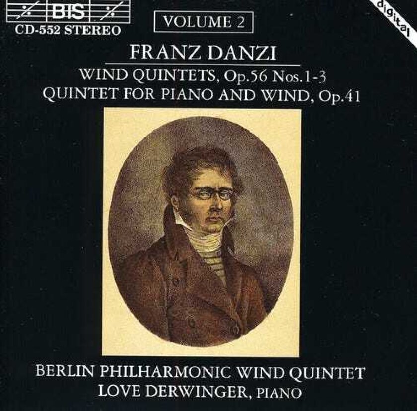 Berlin Philharmonic Wind Quintet, Love Derwinger, Franz Danzi Wind Quintets Op56 CD
