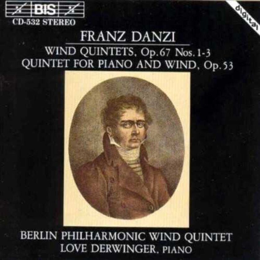 Berlin Philharmonic Wind Quintet, Love Derwinger, Franz Danzi Wind Quintets In G Op67 CD