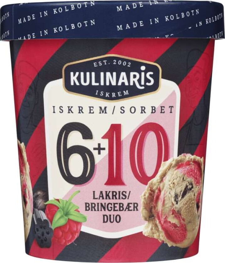 Kulinaris Iskrem Lakris&Bringebær 0.5l