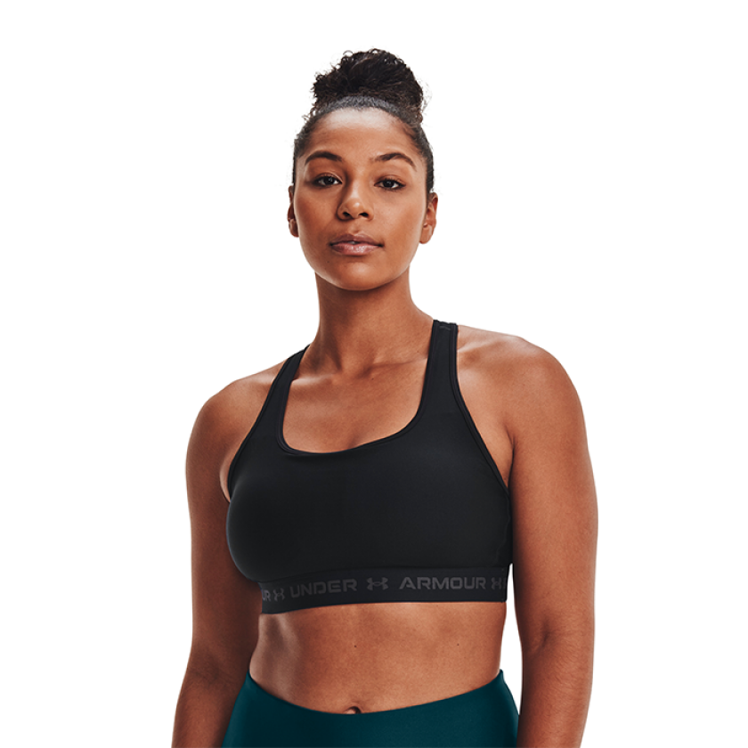 Crossback Mid Bra, sports-BH, dame Black / Black / Jet