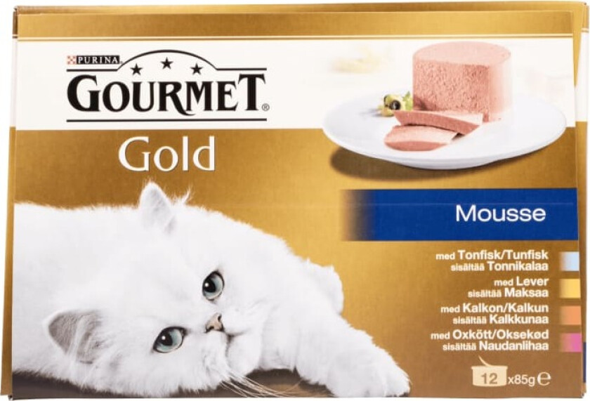Bilde av Gourmet Gold Mousse Kjøtt & Fisk 12 x 85 g