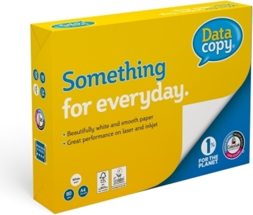 Kopipapir Data Copy A4 Hvid 80G - Med 4 Huller - (500 Ark)