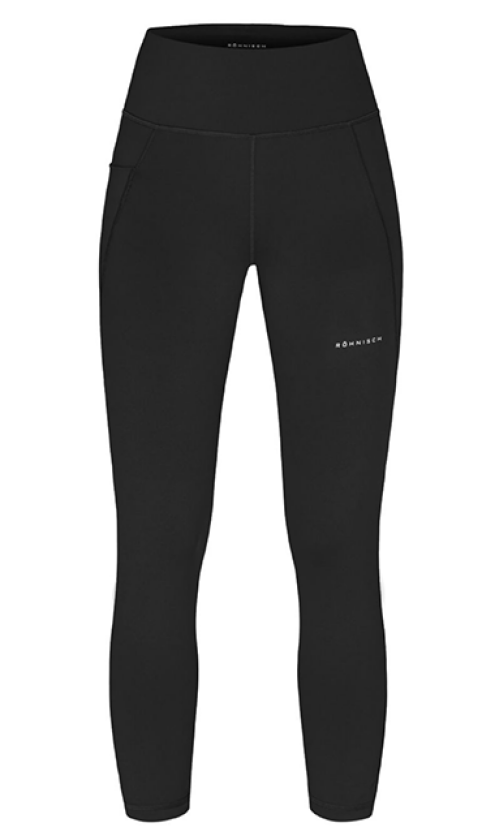 Women's Flattering High Waist 7/8 Tights L, Black