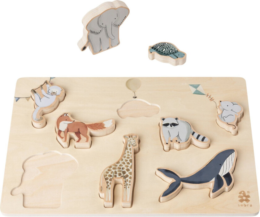 Puslespil, træ, World of Sebra - Barneservise