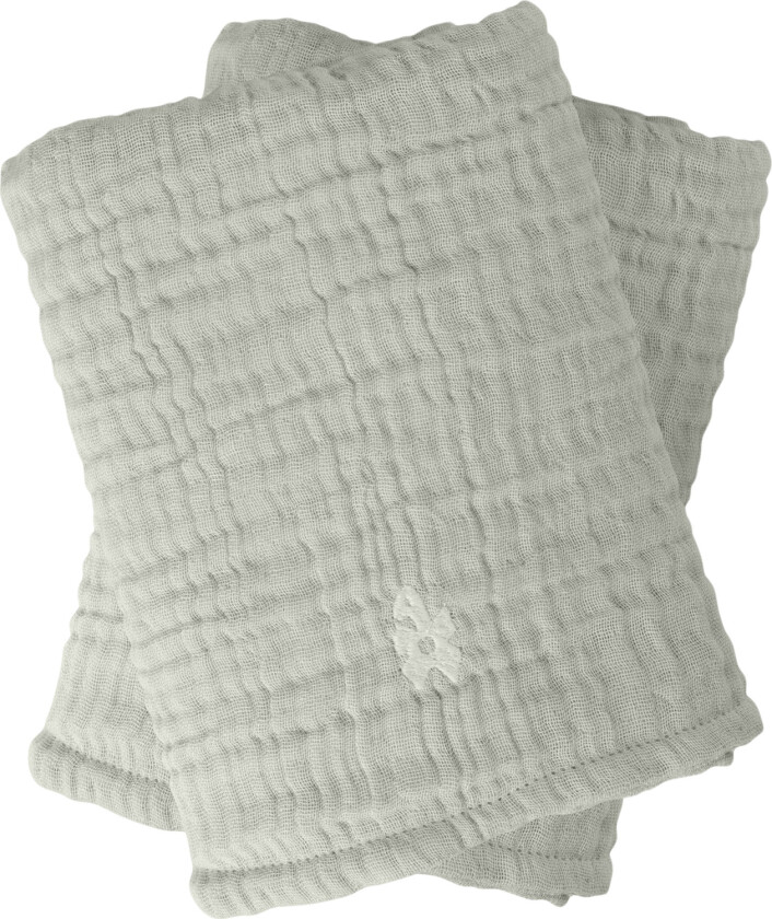 Pusleunderlag 6lag, 2 stk. , Muslin, Green - Barneservise