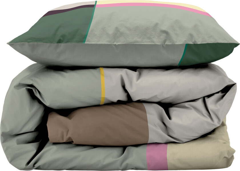 Sengesett 140x220 Colour Block Green Str L:220cm B:140cm - Sengetøy