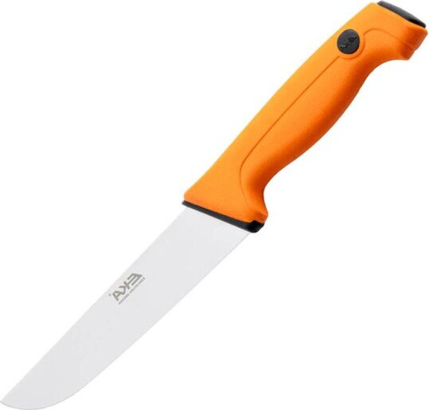 Pro slaktekniv m/bredt blad 18 cm oransje