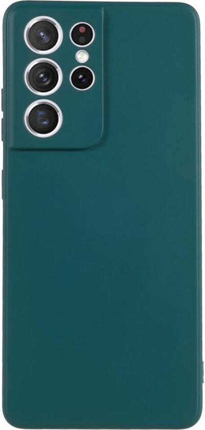 Samsung Galaxy S21 Ultra Fôret Fleksibelt Plast Deksel - Grønn