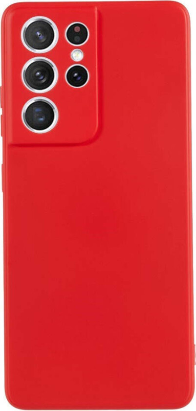 Samsung Galaxy S21 Ultra Fôret Fleksibelt Plast Deksel - Rød