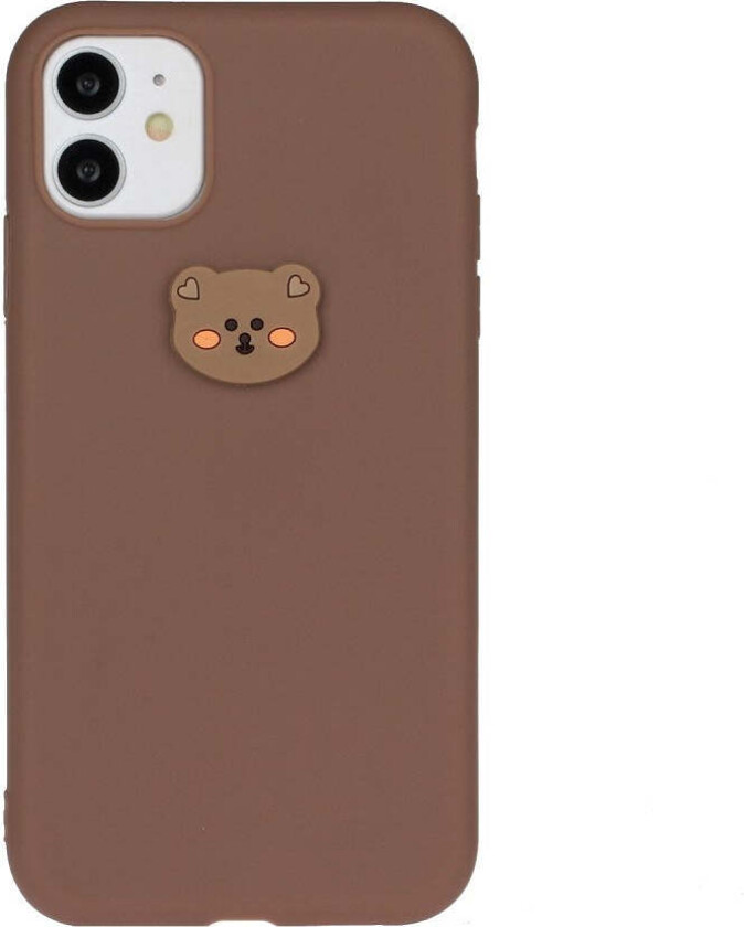 iPhone 11 Silikon Deksel med Figur - Brun / Bjørn