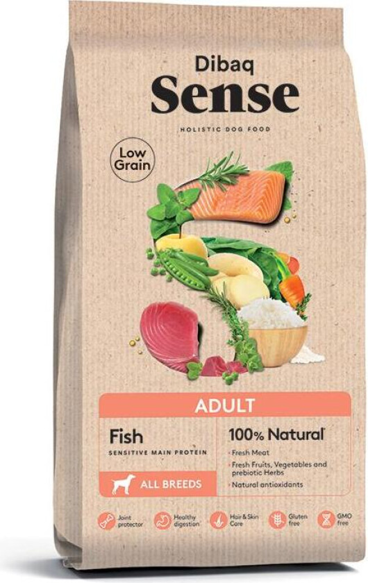 Low Grain Dog Adult Salmon All Breeds Tørrfôr til hund 12 kg