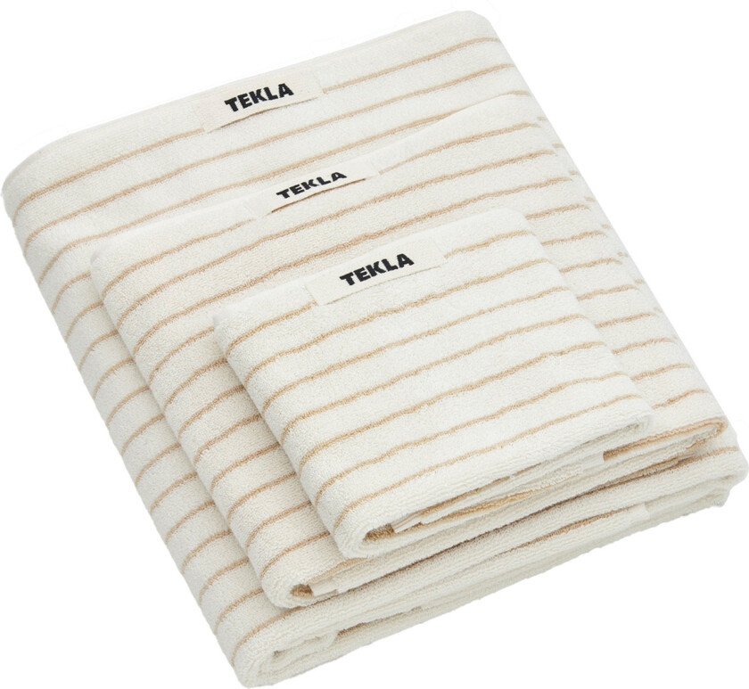 Hand Towel 50x80, Sienna Stripes - Håndklær og badehåndklær - Beige,Hvit