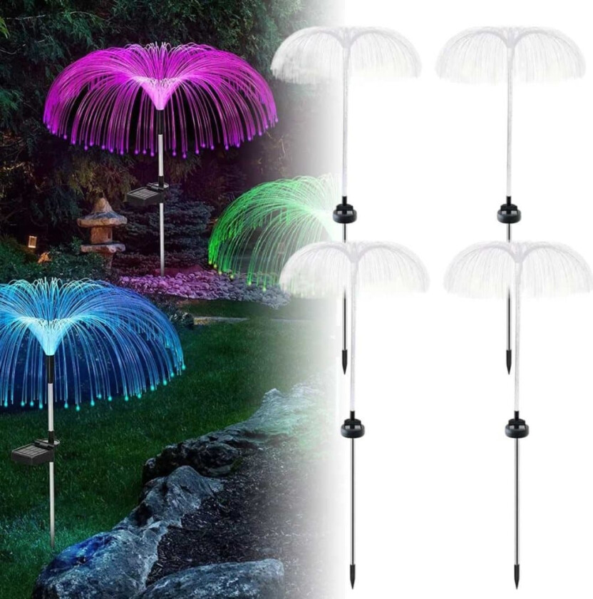 4-Pack Avatar Solar Lamp RGB Manet Manet Hagebelysning med bakkespyd