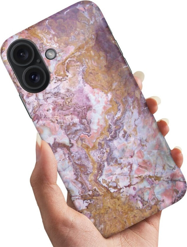 iPhone 16 Plus - Deksel/Mobildeksel Marmor