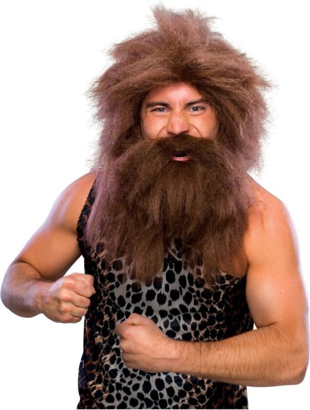 Pre-Historic Caveman Beard & Wig Set