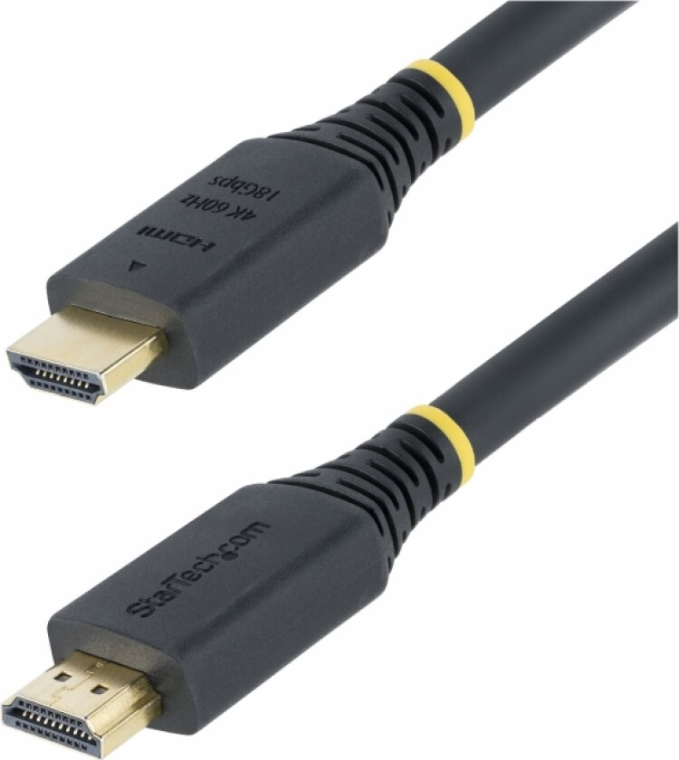 Startech.Com 5M (16.4Ft) Premium Certified High Speed Hdmi Cable, 4K60hz - Premium High Speed - Hdmi-Kabel Med Ethernet - Hdmi Hann Til Hdmi Hann - 5