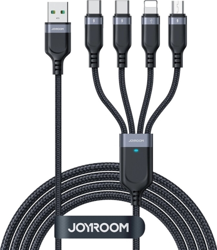 Multi-Function Usb To Usb-C 2X Lightning Micro Joyroom Cable S-A18