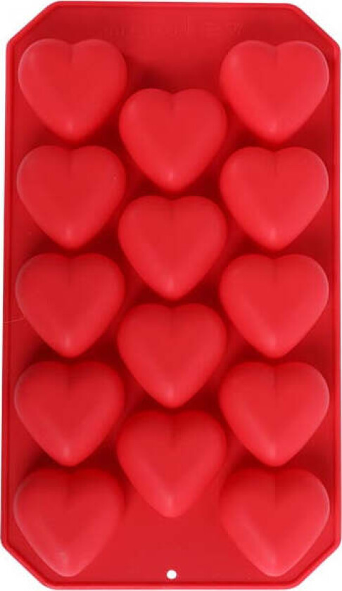 Love Collection Isbitform Hjerter Silikon 22x11x2cm Rød
