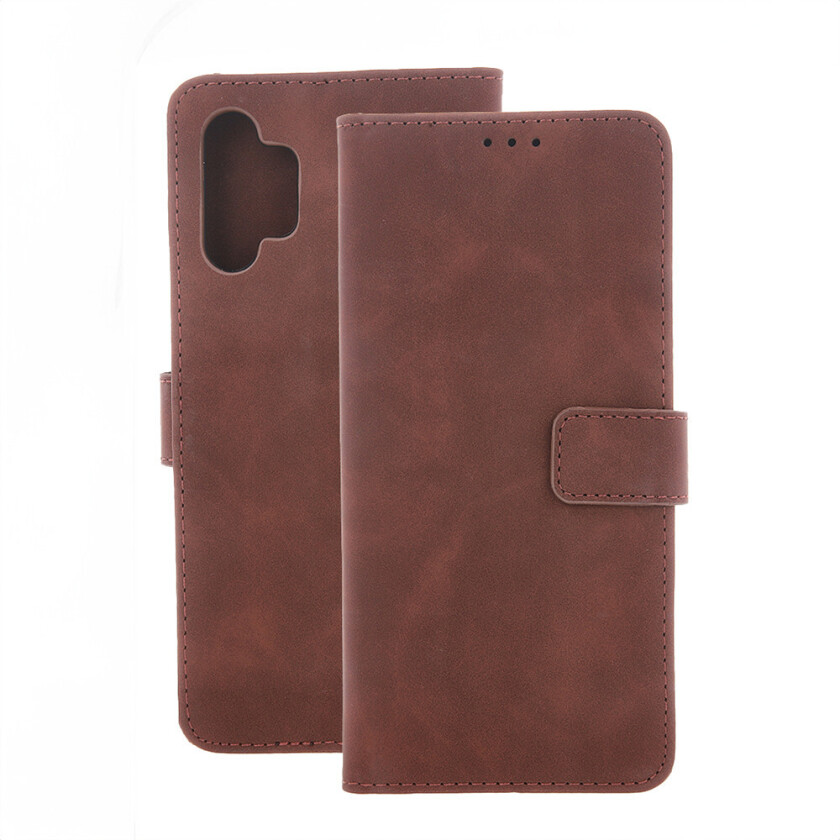 Smart Velvet Deksel for iPhone 16e - Brun