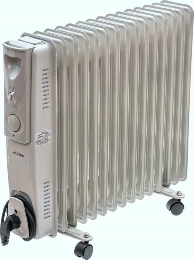 15-fin oljeradiator - 2500W (med termostat)