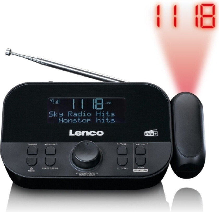 Cr-615Bk, Klokke, Analog Og Digital, Dab+,Fm, Lcd, 7,37 Cm (2.9"), 3,5 Mm