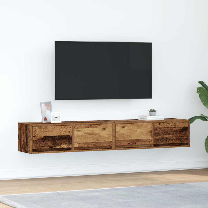 TV-benker 2 stk gammelt tre 80x31x25,5 cm konstruert tre