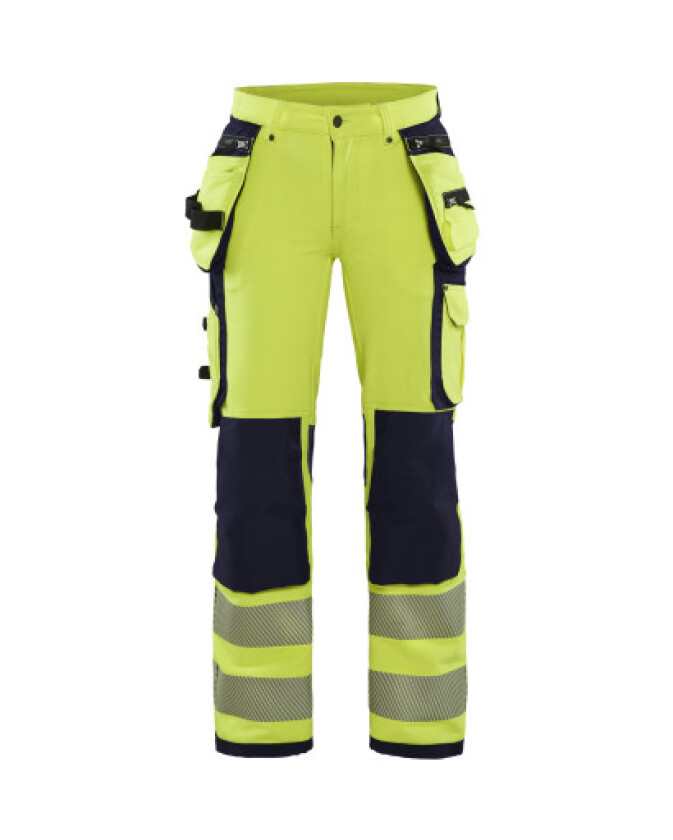 DAME's high vis bukser 4-veis stripe