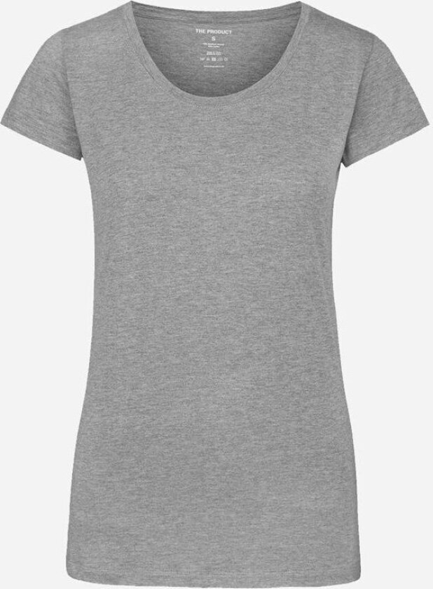 Wmn T-Shirt 50 Grey Melange Grå L