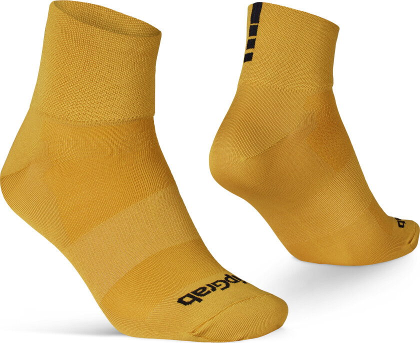 Gripgrab Lightweight SL Short Summer Socks Mustard Yellow M (41-44), Mustard Yellow
