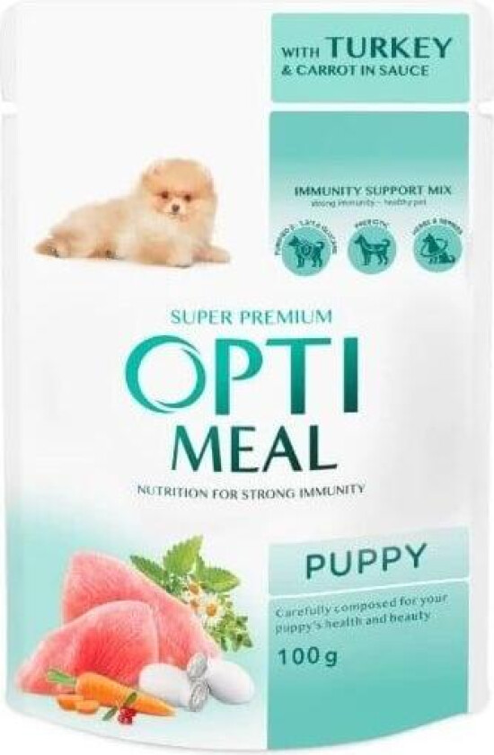 Dog Puppy Tyrkey & Carrots in Sauce Våtfôr til hund 12 x 100 g