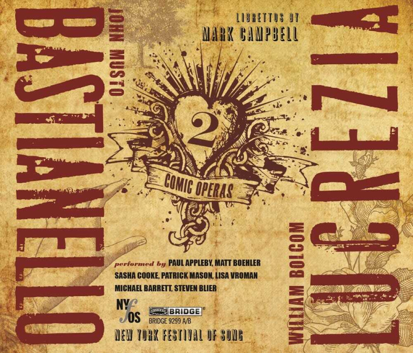 New York Festival Of Song, Lisa Vroman, Matt Boehler, Michael Barrett, Patrick Mason, Paul Appleby, Sasha Cooke, Steven Blier, John Musto, William Bolcom Two New Comic Operas CD