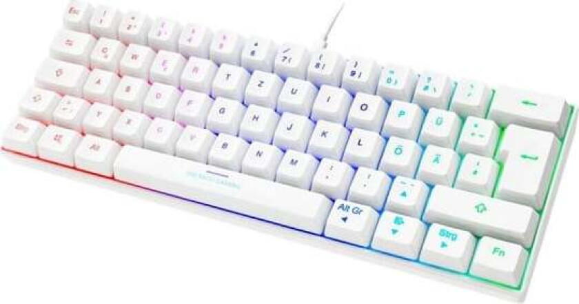 GAMING GAM-075 - keyboard - QWERTZ - German - white Input Device - Gamingtastatur - Tysk - Hvit