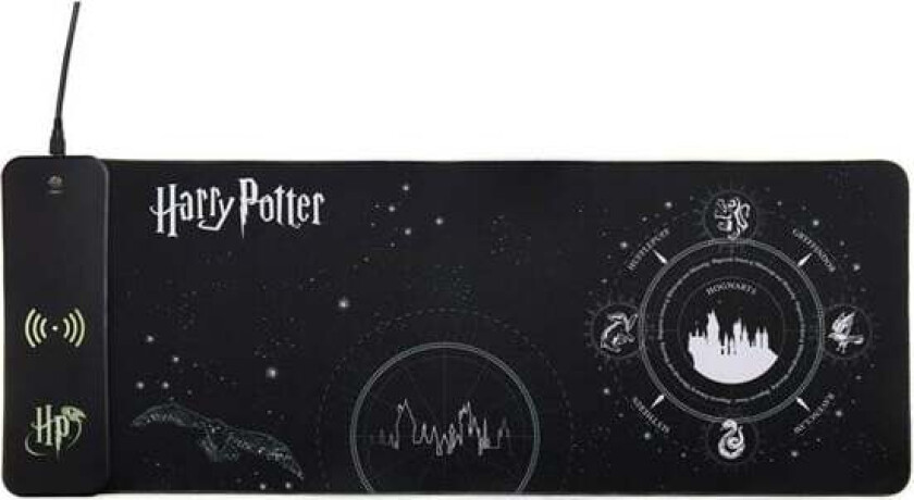 Harry Potter XL RGB Gaming Mat with 15W Wireless Charger
