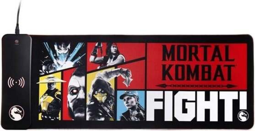 Mortal Kombat XL RGB Gaming Mat with 15W Wireless Charger