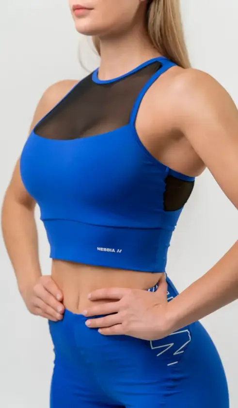 Fit Activewear Padded Sports Bra - Blå , S