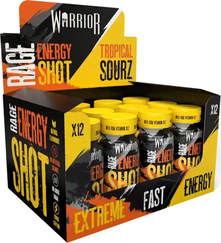 Rage Pre-Workout Energy Shot - 12x60ml - Tropical Sourz