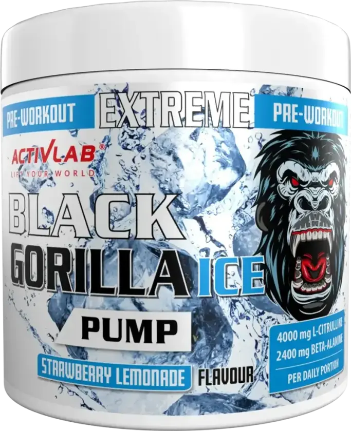 Black Gorilla Ice Pump Pre-Workout - 300g (Koffeinfri) - Green Apple