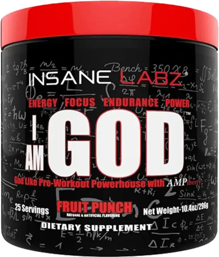 I Am GOD Pre-Workout - 293g - Fruit Punch