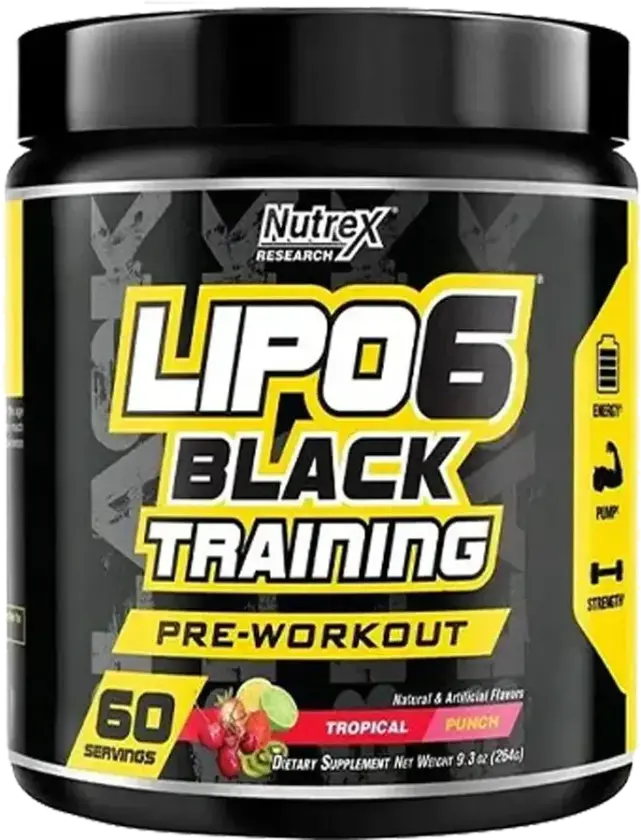 Bilde av Nutrex Lipo-6 Black Training Pre-Workout - 264g - Tropical Punch