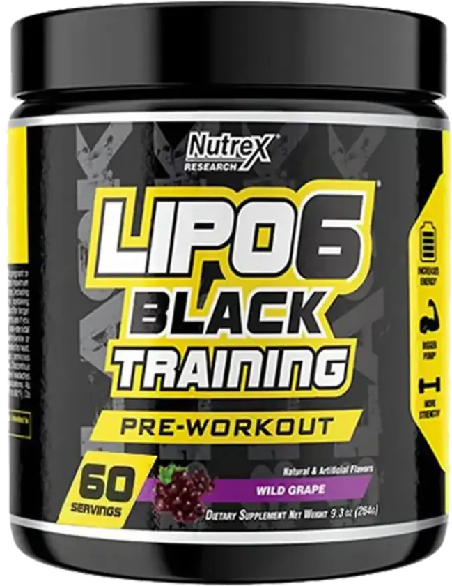 Nutrex Lipo-6 Black Training Pre-Workout - 264g - Wild Grape