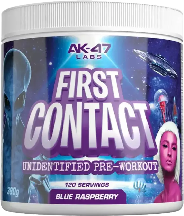 AK-47 Labs First Contact PWO - 390g - Blue Raspberry