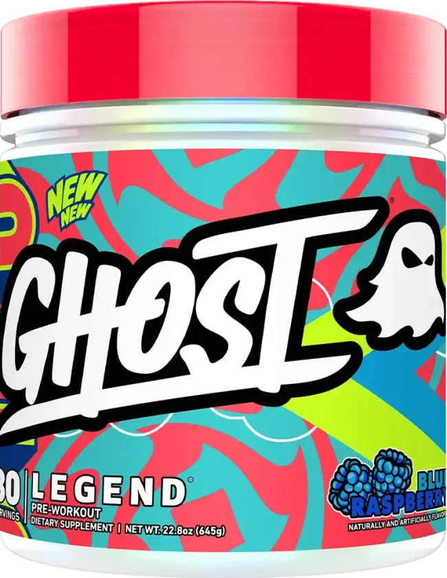 Bilde av Ghost Legend Pre-Workout V4 - 630g/645g/660g/675g - Blue Raspberry