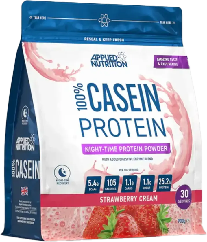 100% Casein Protein - 900g - Strawberry Cream