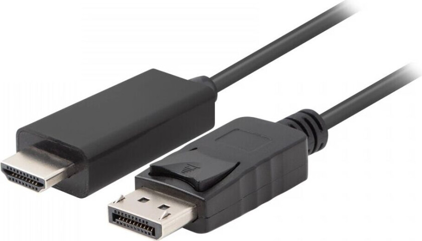 Displayport Til Hdmi Kabel Fhd - Svart - 5m