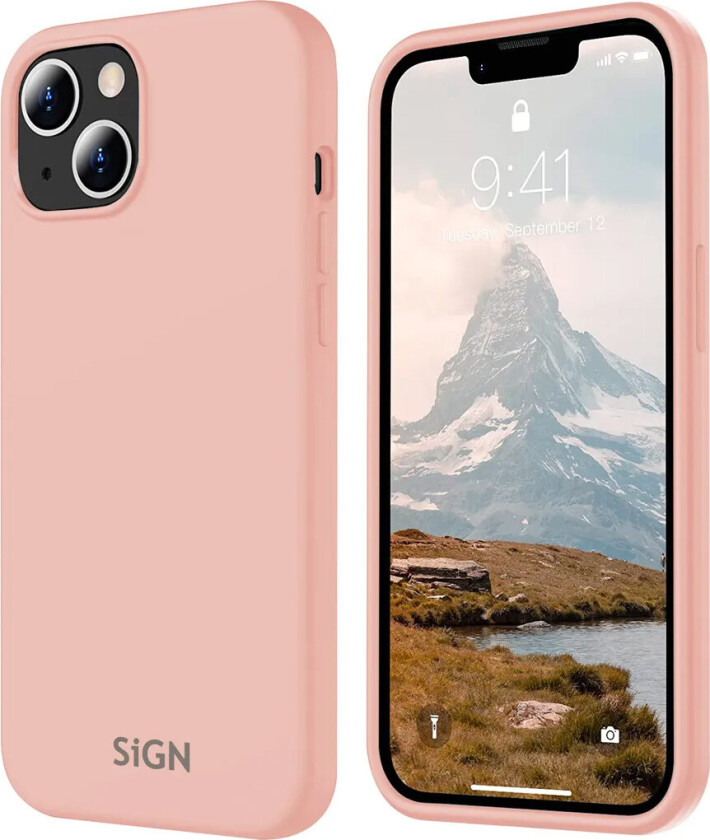 Liquid Silikondeksel til iPhone 15 Pro - Rosa