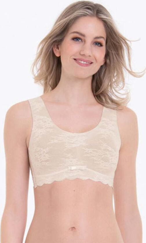Essential Lace BH topp, naturel, Størrelse: XL, Kvinner