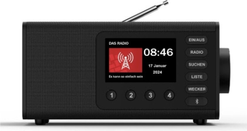 Dr1001bt, Personlig, Digital, Dab, Dab+, Fm, 5 W, Tft, 10,9 Cm (4,3")