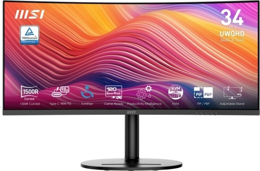 Monitor Msi 34" Modern Md342cqp Va Uwqhd 120Hz 2Xhdmi Dp Hub Goniki