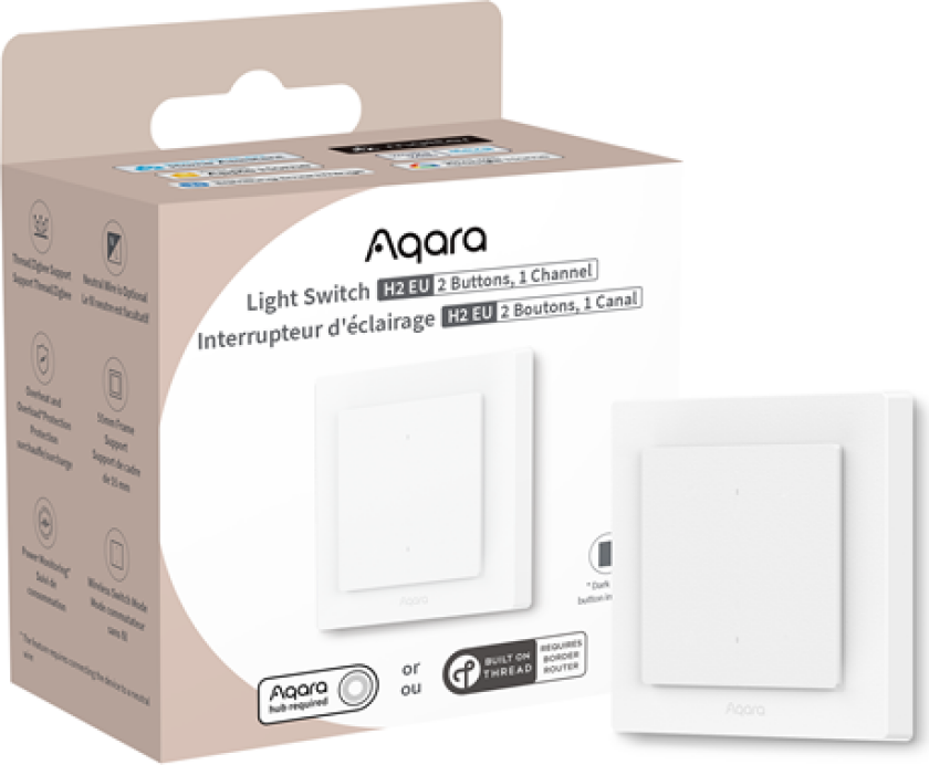 Light Switch H2 EU (2 Buttons 1, Channel)