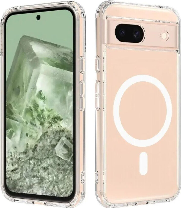 Google Pixel 8a Hard Plast Deksel - MagSafe Kompatibel - Gjennomsiktig